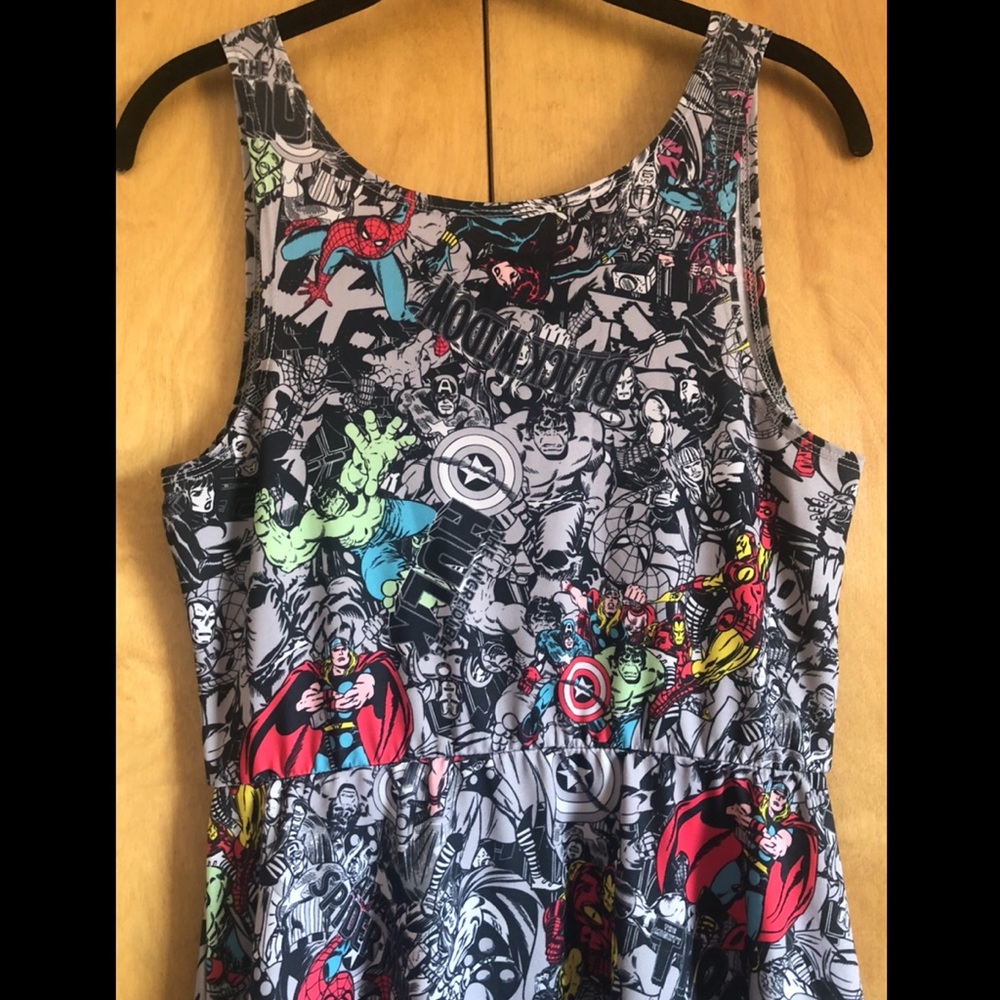 Marvel Superhero Skater Dress, Comic Book, Thor, Black Widow RARE Hot Topic - Picture 8 of 8